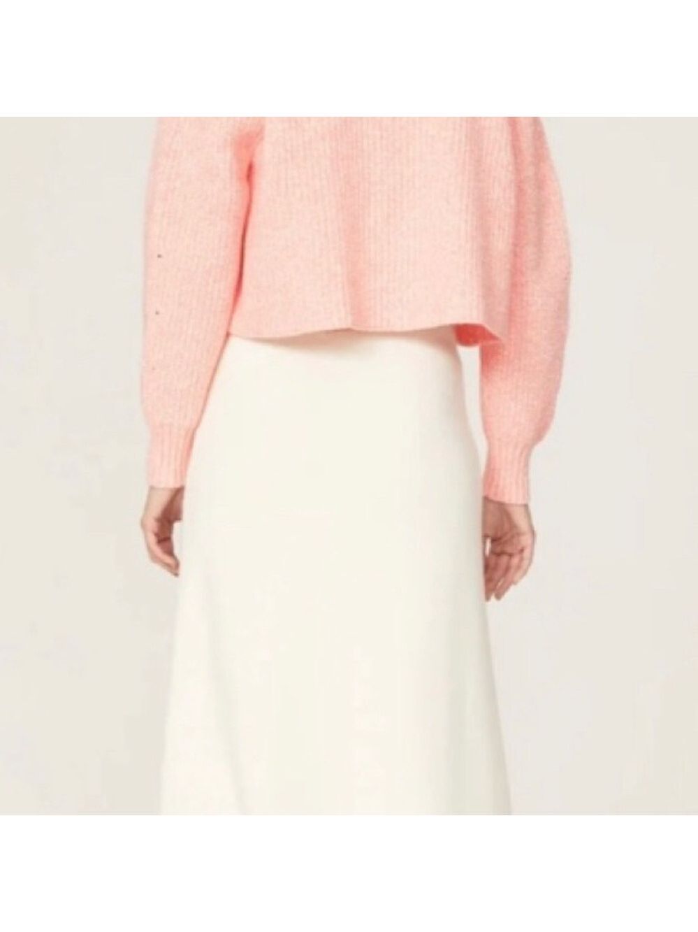 Club Monaco Pink Ribbed A-Line Sweater Small - Picture 3 of 7